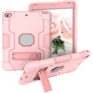 Voor iPad mini 3/2/1 siliconen + pc-beschermhoes met standaard (Rose Gold)