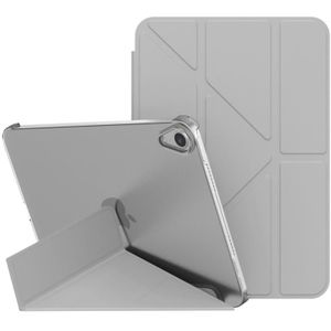 Dubbelzijdige Matte Doorschijnend PC Deformatie Tablet Leren Case met Houder & Slaap / Weks-up Functie voor iPad Mini 6