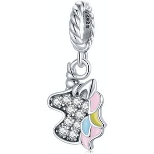 S925 Sterling Zilverkleurige Pony Hanger DIY Bracelet Ketting Accessoires