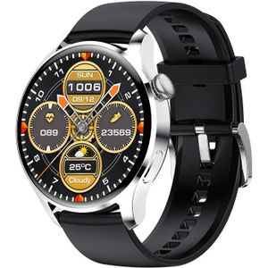 M103 1.35 inch IPS Kleurscherm IP67 Waterdicht Smart Watch  ondersteuning Slaapbewaking / hartslagmonitoring / Bluetooth-oproep / muziek afspelen  stijl: Siliconenriem (zwart zilver)