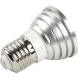 E27 3W RGB LED gloeilamp met afstandsbediening  AC 85-265V  lichtstroom Flash: 240-270lm