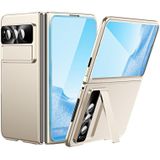 Voor Google Pixel Fold Gentegreerde Galvaniseren PC Opvouwbare Telefoon Case (Goud)