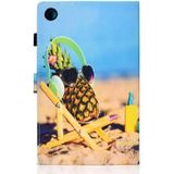 Voor Huawei Matepad SE 10.4 2022 Gekleurde Tekening Stiksels Flip Lederen Tablet Case (Ananas)