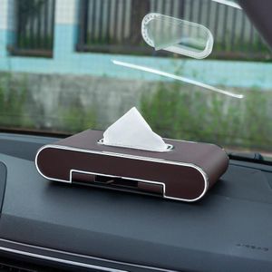 Auto Dashboard Diamond Papieren Handdoeken Doos met Tijdelijke Parking Telefoonnummer Kaart & Telefoon Houder