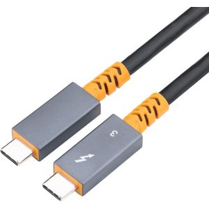 9046 100W USB-C / Type-C Mannelijk naar USB-C / Type-C Mannelijke tweekleurenkabel 4K Audio Videokabel voor Thunderbolt 3  Kabellengte: 2M