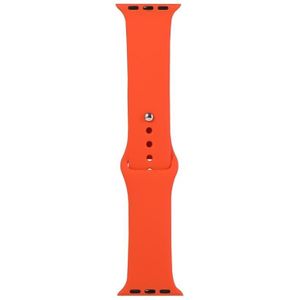 Voor Apple Watch Series 6 & SE & 5 & 4 44mm / 3 & 2 & 1 42mm Siliconen horloge vervangende band  korte sectie (vrouw)(Citrus kleur)