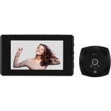 N7 4.5 inch Scherm 1080P HD Nachtzicht Bewegingsdetectie Smart Cat Eye Video Deurbel (Zwart)
