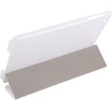 Zijde textuur horizontale Flip lederen draagtas met drie-vouwen houder voor iPad mini 4(White)