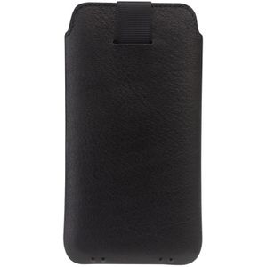 Voor iPhone XS / X QIALINO Nappa Texture Top-grain Leather Liner Bag met kaartslots(Zwart)