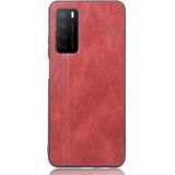 Voor Huawei Honor Play4 Schokbestendige naaikoeienhuid PC + PU + TPU-case(rood)