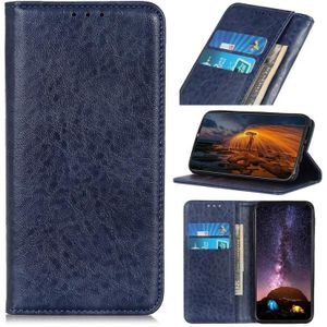 Voor Samsung Galaxy A32 Magnetic Crazy Horse Texture Horizontale Flip Lederen case met Holder & Card Slots & Wallet(Blauw)