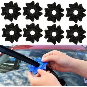 4 sets Auto Universele Wisser Gat Beschermhoes PVC Stofdicht Snowproof Wisser Pad (Black Big Hole)