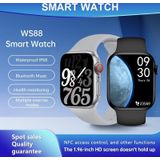 WS88 1 96 inch kleurenscherm Smart Watch  ondersteuning voor hartslagmeting / bloeddrukmeting