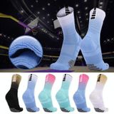Verdikte High-Top Sports Sokken Antislip Mid-Tube Sokken  Grootte: Gratis grootte (Sky-Blue Pink)