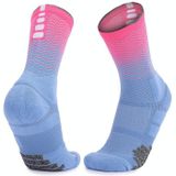 Verdikte High-Top Sports Sokken Antislip Mid-Tube Sokken  Grootte: Gratis grootte (Sky-Blue Pink)