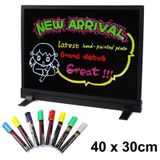 Kleurrijke LED TL Message Board met 8ST markeerstift pennen  formaat: 40 x 30cm
