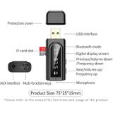 K9 USB Car Bluetooth 5.0 Adapter Receiver FM + AUX Audio Dual Output Stereo Transmitter (Black)