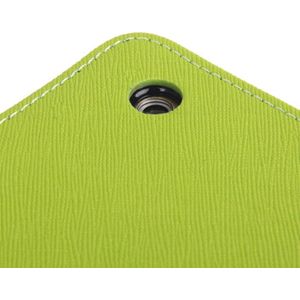 Kruis structuur lederen hoesje met opbergruimte voor pinpassen opberg vakje & houder voor iPad Air(groen)