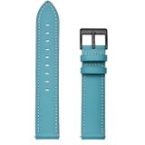 Voor Amazfit GTR 3 / GTR 3 Pro First Layer Leather Car Line Solid Color Watch Strap (Blauw)