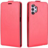 Voor Samsung Galaxy A32 5G R64 Texture Single Vertical Flip Leather Protective Case met Card Slots & Photo Frame (Red)