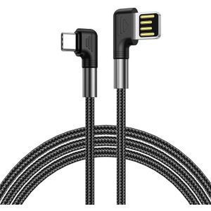 3a USB-C/Type-C tot 8 pins dubbele ellebooglaadkabel