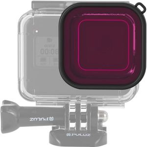 PULUZ Square Housing Diving Color lens filter voor GoPro HERO8 zwart (paars)