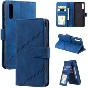 Voor Samsung Galaxy A50 Skin Feel Business Horizontale Flip PU Lederen Case met Houder & Multi-Card Slots & Portemonnee & Lanyard & Photo Frame