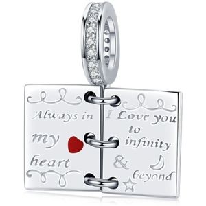 S925 Zilveren Hanger DIY Love Letter Bracelet Accessoires