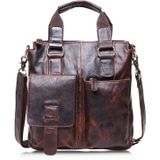 B259 Mannen Retro Bedrijf Handtas Schouder Messenger Bag  Grootte: 30x31x8cm (chocolade kleur)