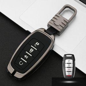 Auto Luminous All-inclusive Zink Alloy Key Beschermhoes Key Shell voor Haval D Style Smart 4-knop (Gun Metal)