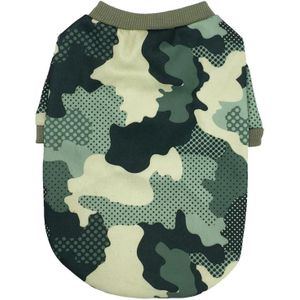 Hondenkleding Camouflage Serie Fleece Sweater Kleding voor kleine huisdieren  maat: XS (camouflage groen)