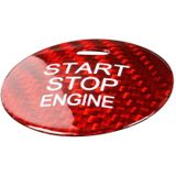 Auto Carbon Fiber Motor Start Button Decoratieve Cover Trim voor Mazda CX-8 (Rood)