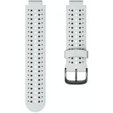 Voor Garmin Forerunner 220 tweekleurige siliconen vervangende riem horlogeband (wit zwart)