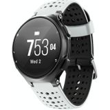 Voor Garmin Forerunner 220 tweekleurige siliconen vervangende riem horlogeband (wit zwart)