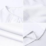 Strakke ronde hals Sport Korte mouw T-shirt voor dames (kleur: wit Maat: S)