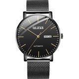 OLEVS 5882 Men Business Ultra-thin Waterproof Automatic Mechanical Watch (Steel Strap Black) OLEVS 5882 Men Business Ultra-thin Waterproof Automatic Mechanical Watch (Steel Strap Black) OLEVS 5882 Men Business Ultra-thin Waterproof Automatic Mechanic