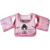 Vest-stijl kinderen reddingsvest baby zwemmen gratis opblaasbare arm schuim reddingsboei (zwart haar pop)