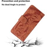 Voor Xiaomi Redmi 7A Tiger Embossing Pattern Horizontale Flip Lederen Case met Holder & Card Slots & Wallet(Brown)