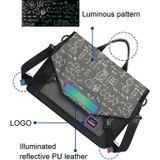 LUCKYBAT Laptoptas Airbag Anti-drop Crossbody Handtas  Maat: L 16 Inch (Grijs Zwart Vergelijking)