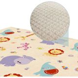 Baby kinderen cartoon dik vouwen comfortabele kruipen mat Game pad (dier + vervoer)