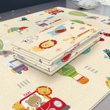 Baby kinderen cartoon dik vouwen comfortabele kruipen mat Game pad (dier + vervoer)