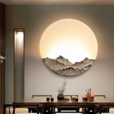 Chinese stijl muur lamp LED Slaapkamer nachtkast lamp woonkamer decoratielampen  grootte: Modder kleur groot