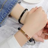 1014 Trend buigende handdecoratie titanium stalen paar armband