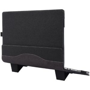 Multifunctional PU Leather Laptop Case With Stand Function  Color: 15.6 inch Black