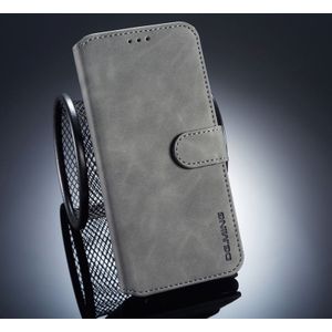Dg. MING retro olie kant horizontale flip case voor Huawei mate 20 lite  met houder & kaartsleuven & portemonnee (grijs)