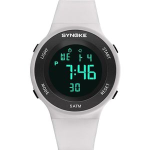 Syneke 9199 Student Waterdicht Lichtgevend LED Electronic Watch (White)