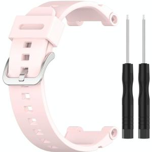 Voor Huawei Kids Watch 4x siliconen vervangende riem horlogeband met demontage tools  one size (roze)