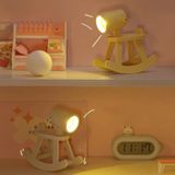 TL28 Paard van Troje Vorm Mini Nachtlampje LED Cartoon DIY Sfeer Tafellamp(Roze)