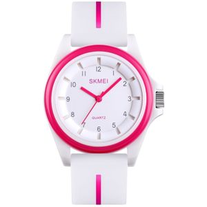 SKMEI 1578 Creative Stereo Dial Student Watch Casual Simple Male Quartz Watch (Rose Red)