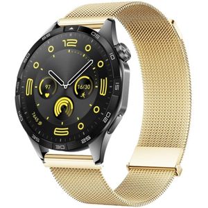 Voor Huawei Watch GT 4 46 mm Milan Daul magnetische stalen mesh horlogeband